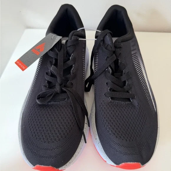 RBX Kids Black and White Sneakers with Red Accents - Picture 3 of 6